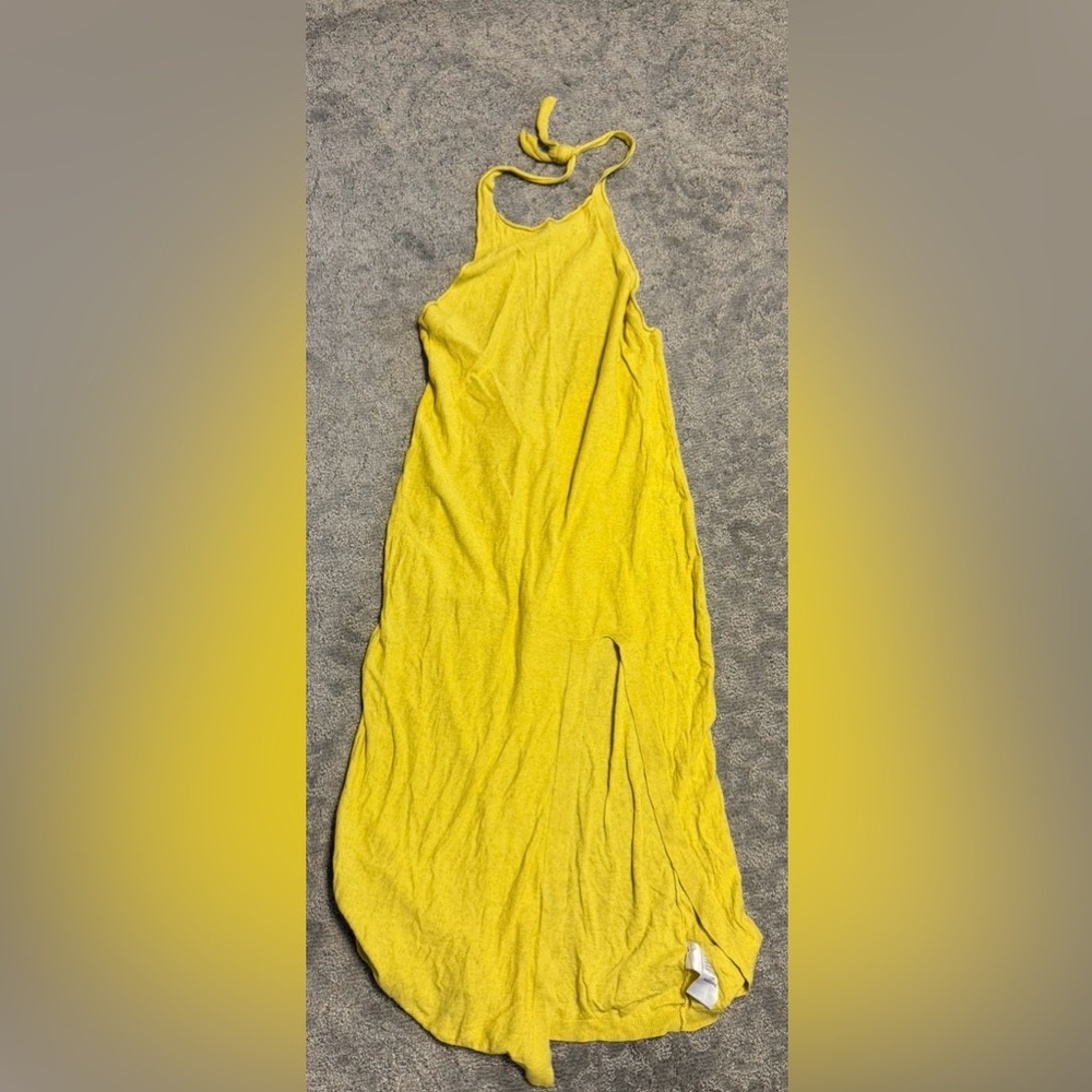 Anthropologie Yellow Midi Dress